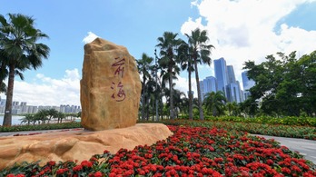 【国际锐评】中国的“关键一招”对世界有多重要？_fororder_在广东省深圳市前海拍摄的前海石（2025年04月14日摄）